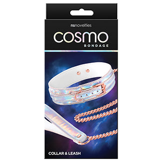 Cosmo Bondage Collar & Leash-Rainbow