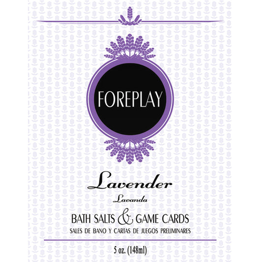 Bath Salts & Game Cards Foreplay-Lavender