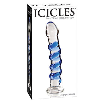 Icicles No.5-Blue Swirl 7"