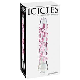 Icicles No.7-Pink Speckels 7"