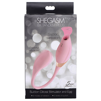 Shegasm 8x Tandem Plus Suction Clitoral Stimulator & Vibrating Egg