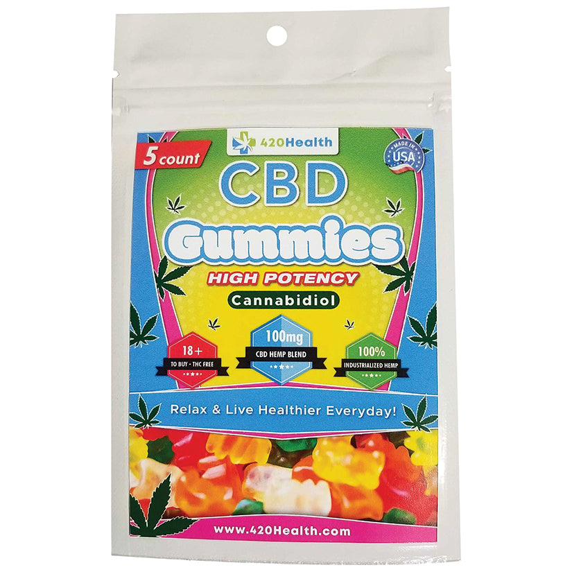 420 Health CBD Gummies 100mg 5 Count Pouch