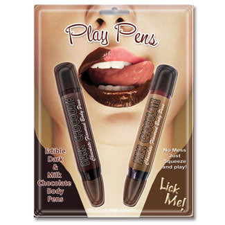 Play Pens Edible Dark & Milk Chocolate Body Pens